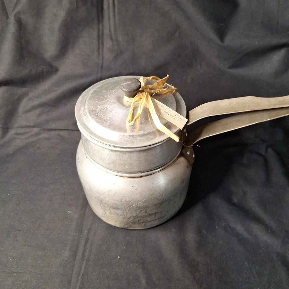 Vintage Wear-Ever Aluminum Double‎ Boiler 3 Piece Set Candy Making Pot USA Made